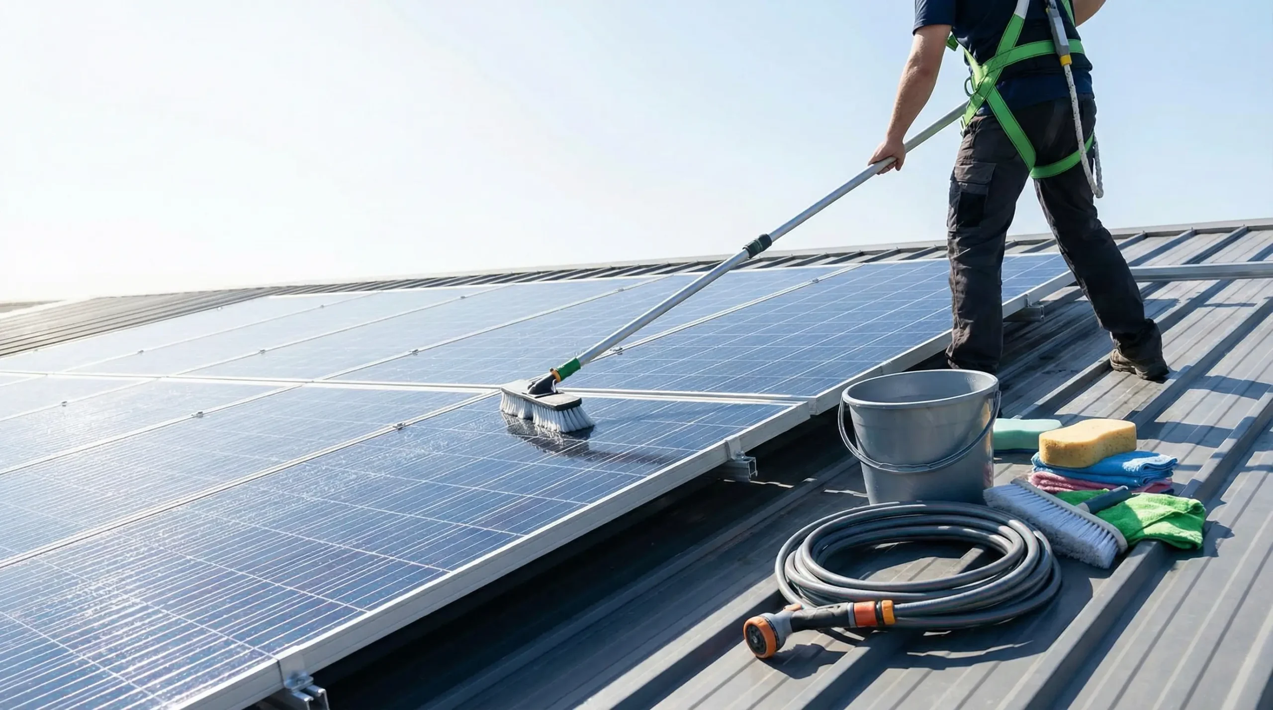 Step-by-Step Solar Panel Cleaning Process