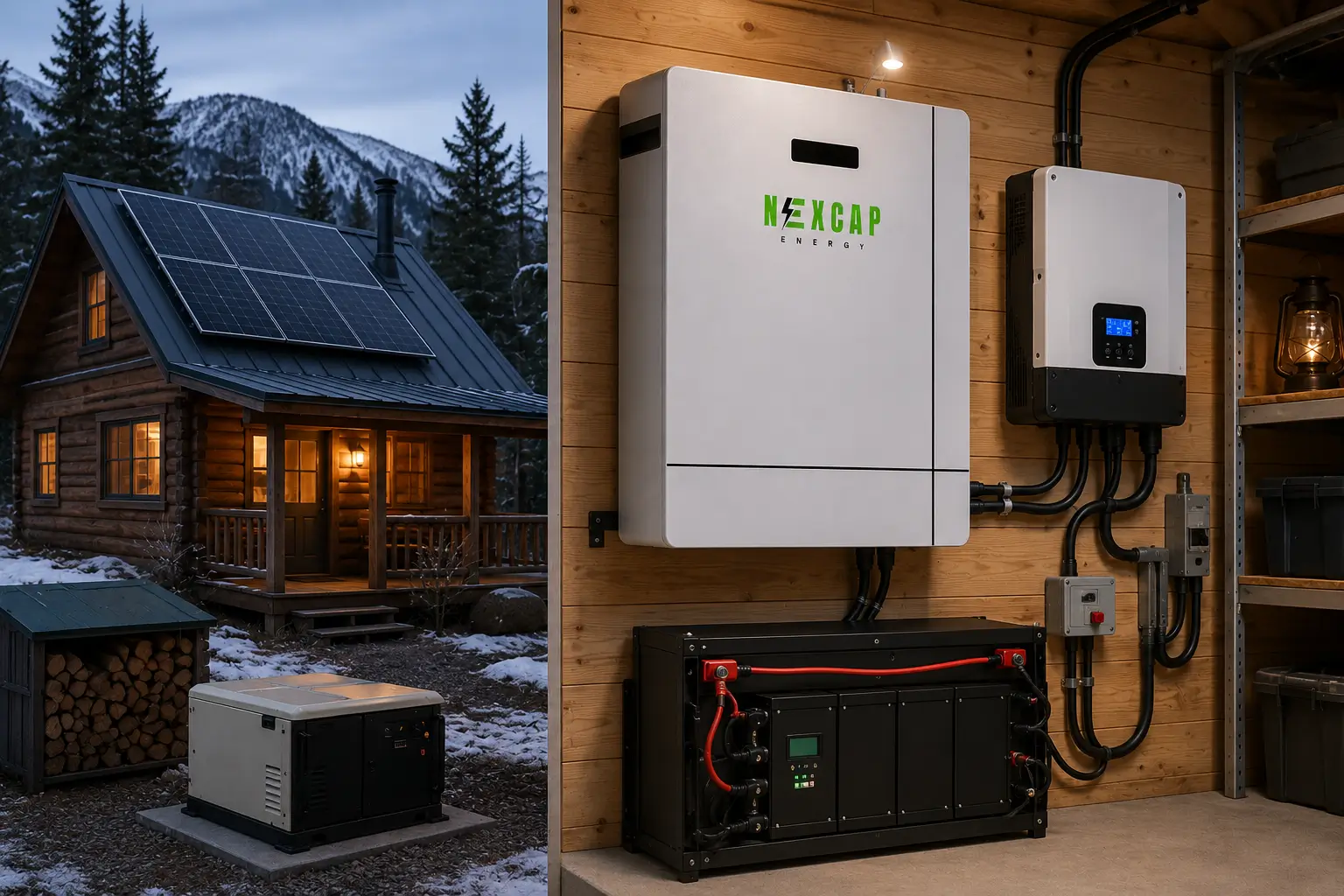 Wall Mounted Battery Off Grid Cabin Replace Generator